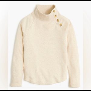 Jcrew Wide button-collar pullover sweatshirt